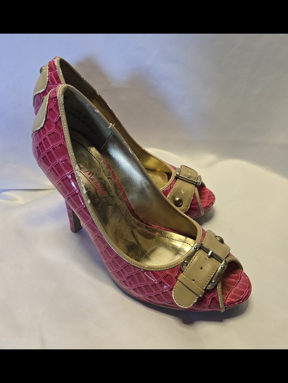 3/$21 Anne Michelle Peep Toe Heels